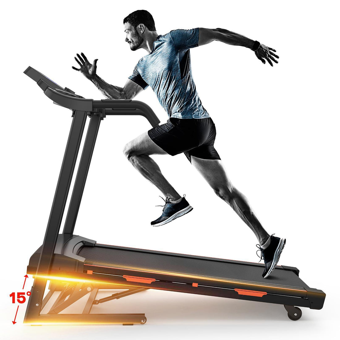 Treadmill With Cup Holder And Lift Motor