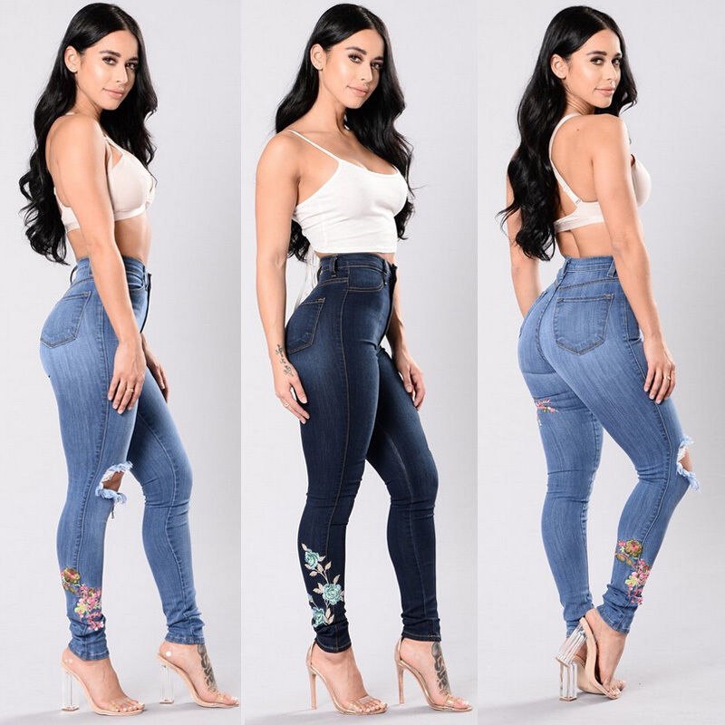 THE KIANA EMBROIDERED JEANS
