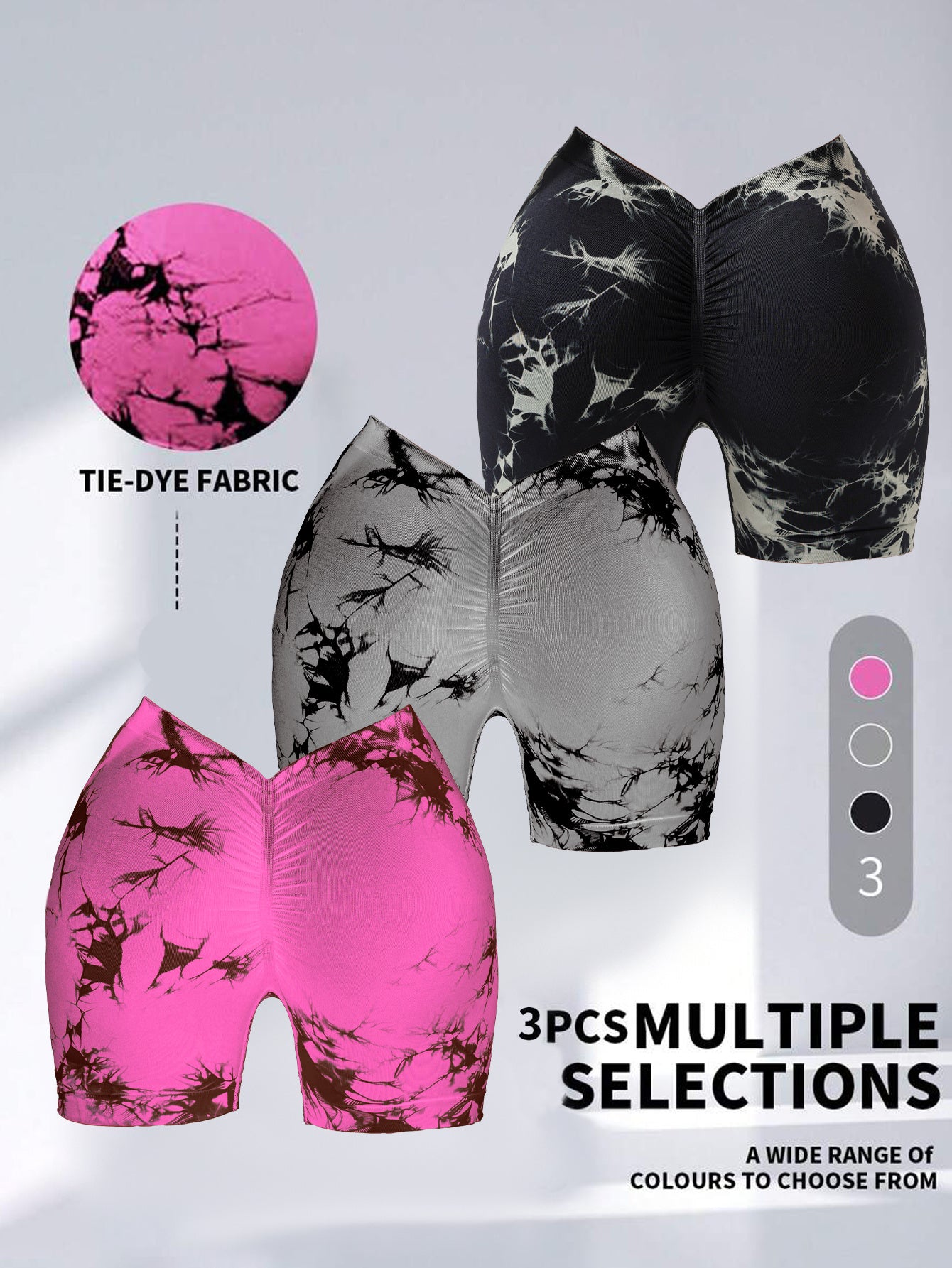 3 PACK Tie Dye Active Wear