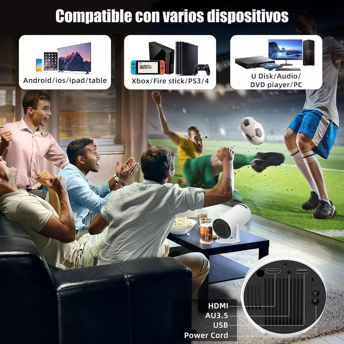 Nuvina Portable Smart Projector HD