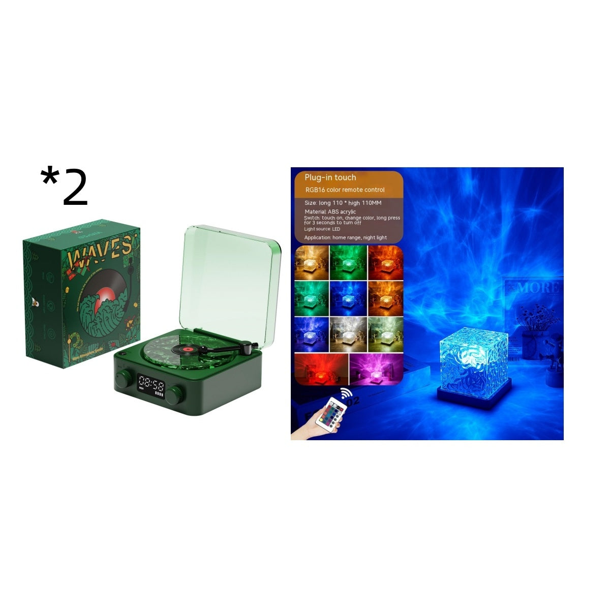 Retro Turntable Speaker Wireless Stereo