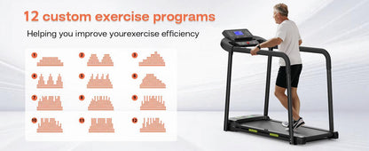 Treadmill With Extended Handrails