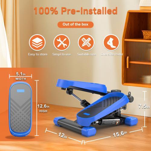 Mini Stepper With Resistance Band And LCD Display