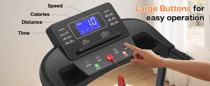 Treadmill With Extended Handrails