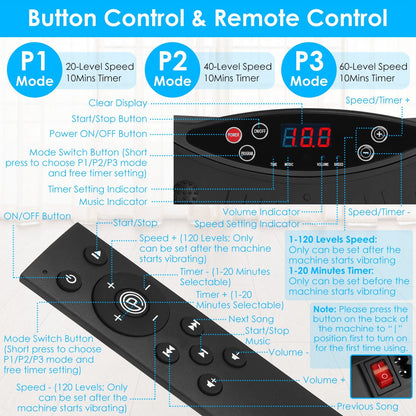 1Pc Vibration Exercise Machine Vibrating Plate