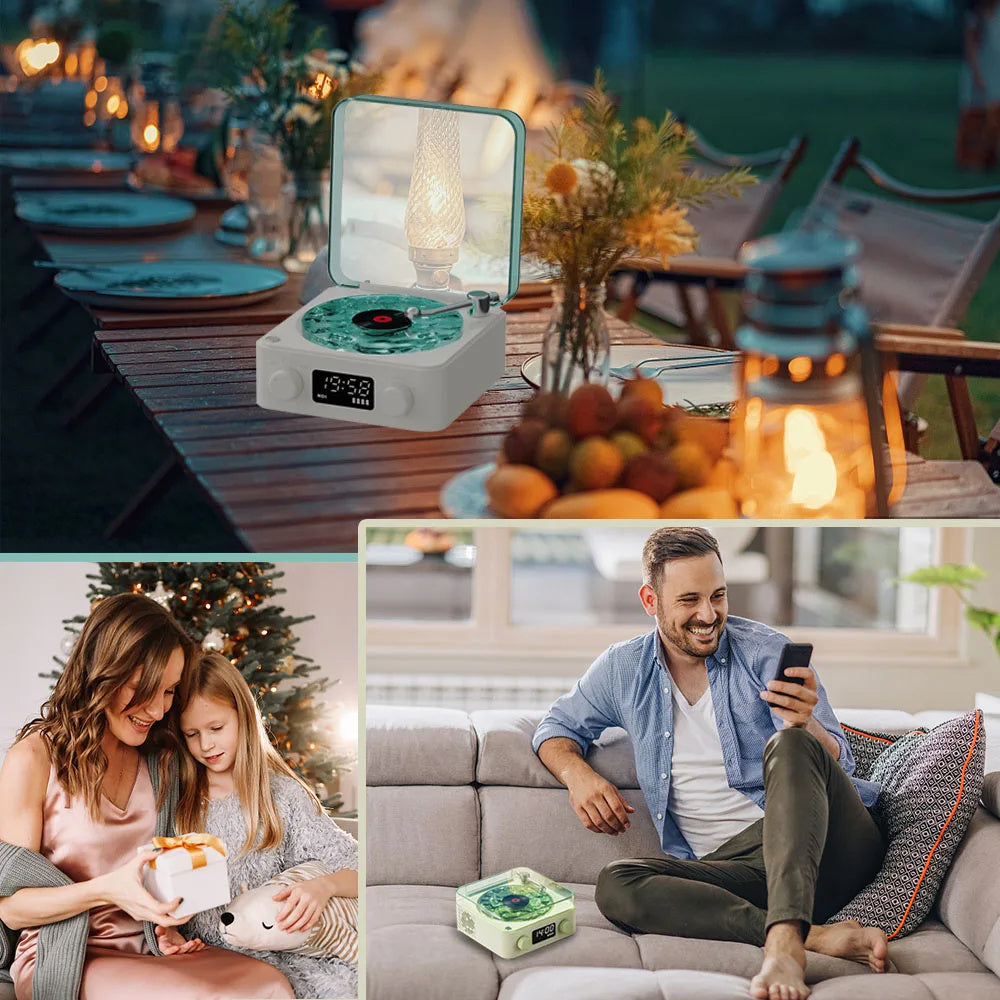 Retro Turntable Speaker Wireless Stereo